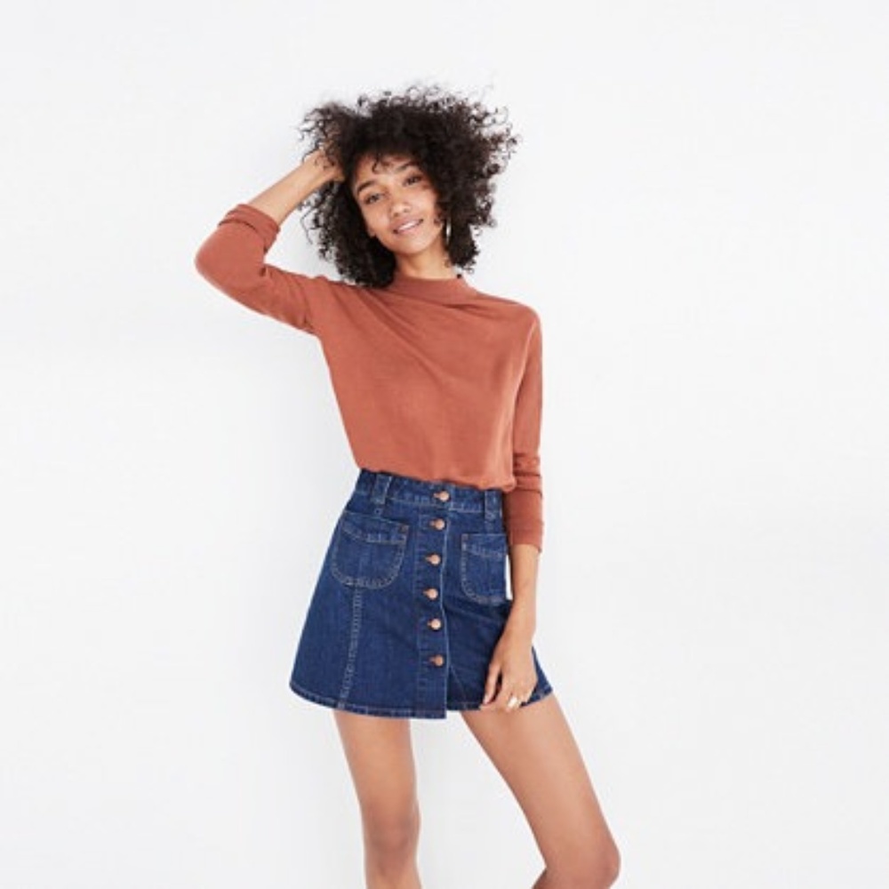 Madewell Patch Pocket Jean Skirt